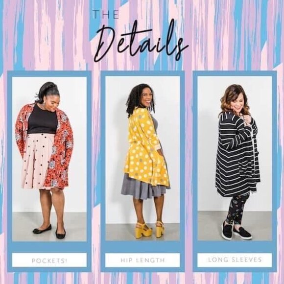 LuLaRoe Caroline Cardigan Maroon and Gold stripe Harry Potter Gryffindor size L - Picture 9 of 12